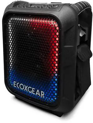 ECOXGEAR: EcoBoulder Ultra  121dB Loud Rugged Bluetooth 5.1 Speaker, IP67 Waterproof, Drop and dustproof with Party Lights, 50+ Hours runtime, it Even Floats  Black