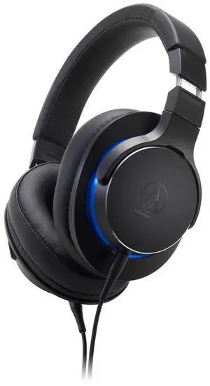 Audio-Technica ATH-MSR7bBK Over-Ear High-Resolution Headphones (Black), Adjustable