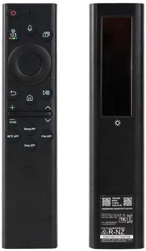 BN59-01385A Solar Power Voice Remote Control for Samsung Smart TVs, RMCSPB1EP1 Remote Compatible with Samsung 2021 Neo QLED, The Frame and Crystal UHD Series 4k 8K Ultra HD TV