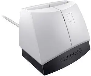 Cherry SmartTerminal ST-1144 - Smart Card Reader - USB - One Handed Operation - FIPS & TAA Compliant, Black/Grey