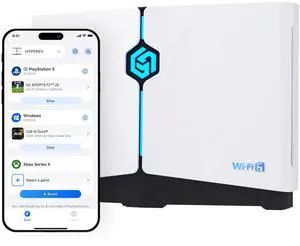 Gaming Router for PC & Consoles PS5, PS4, Xbox, Switch, etc |Free 90-Days GearUP Console Booster | Internet Booster for WiFi Gaming| 2402Mbps, 5GHz & 2.4GHz | WiFi & Ethernet