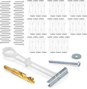 CondoMounts EDA1452 Universal Wall Mounting Anchors | Steel | NO Stud | Metal | TV Mount Metal | Holds 90lbs | Includes 50 Elephant Anchor Set & 1 Titanium Drill Bit