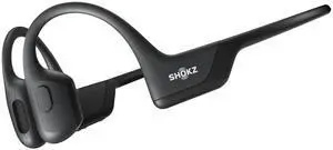 SHOKZ OpenRun Pro - Open-Ear Bluetooth Bone Conduction Sport Headphones, Sweat Resistant Wireless Earphones for Workouts and Running with Premium Deep Base - Built-in Mic, with Hair Band, Black
