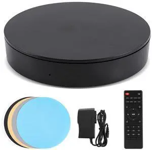 Flyrivergo Photography Turntable 13.7inch/110lb, Motorized Rotating Display Stand with Remote Control, 360 Degree Large Display Turntable for Photography, Video, Model, Cake, 3D Images