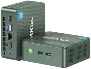 GMKtec Mini PC N150, G3 Plus Intel Twin Lake N150 (3.4GHz), 16GB DDR4 RAM 1TB PCIe M.2 SSD, Desktop Computer 4K Dual HDMI/USB3.2/WiFi 6/BT5.2/2.5G RJ45