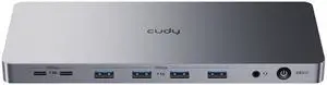 Cudy USB 3.2 Gen 2 Dual 4K 60Hz Display Docking Station, Up to 2 Monitor Display, 10Gbps USB C, 2 HDMI & Display Ports, 1000Mbps RJ45 Port, 100 Watts PD, 150 Watts PSU, DisplayLink, CS700
