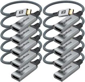 RyzzRooa USB C to HDMI Adapter, 10-Pack, 4K Type-C to HDMI Adapter [Thunderbolt 3/4 Compatible] for iPhone 16/15 Series, MacBook Pro/Air, iPadPro, S24/23 Series, Dell XPS, Surface, Pixelbook