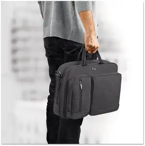 Urban Hybrid Briefcase, 15.6", 16 3/4" x 4" x 12", Gray