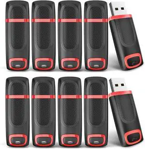 JUANWE 10 Pack 32GB USB 3.0 Flash Drive Thumb Drives USB Drive Jump Drive High Speed USB Memory Stick with LED Indicator for PC Laptop Car Audio Smart TV