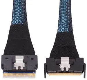 chenyang PCI-E 5.0 Mini Cool Edge IO MCIO 74Pin to SFF-8654 8i 74Pin Slimline SAS 4.0 24 Gbps Extension Cable 50cm