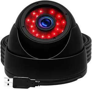 ELP 1megapixel Day Night Vision Indoor&Outdoor CCTV USB Dome Housing Camera Vandal-Proof for House and Pc Industrial Security.CCTV Camera for Baby Monitor, Pets Monitor,Home Security