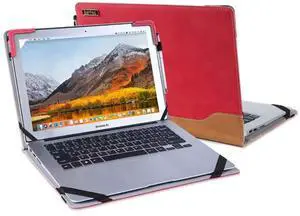 Berfea Stand Case Cover Compatible with Dell Latitude 7000 14 7430 7420 7410 7400 5430 5420 5421 14 inch Laptop Notebook Protective Case Sleeve,with Cooling Bracket(326x215mm,Red)