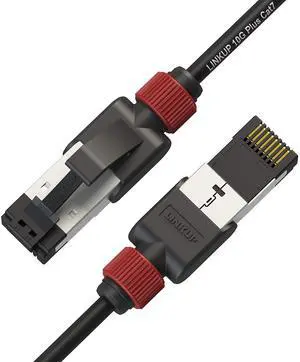 LINKUP - [Tested with Versiv CableAnalyzer Cat7 Ethernet Patch Cable -1 FT (12 Pack) 10G Double Shielded RJ45 S/FTP | Network Internet LAN Switch Router Game | High-Speed | 30AWG Black
