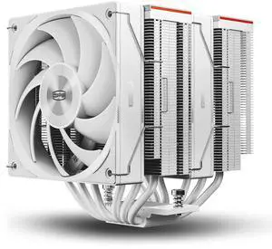 PCCOOLER RZ620 CPU Cooler TDP 265W CPU Air Cooler Dual Tower CPU Fan 6 HeatPipe CPU Cooling System with Three Modes PWM Silent Fans, Easy Install Air Cooler for Intel LGA 115X/1200/1700,AMD AM4/AM5,WH