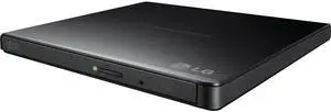 LG GP65NB60 8X USB 2.0 Super Multi Ultra Slim Portable DVD Writer Drive +/-RW External Drive with M-DISC Support - Black