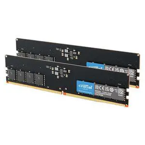 Crucial 64GB DDR5 RAM, 5600MHz (or 5200MHz or 4800MHz) Desktop Memory Kit, UDIMM 288-Pin, Compatible with 13th Gen Intel Core and AMD Ryzen 7000 - CT2K32G56C46U5