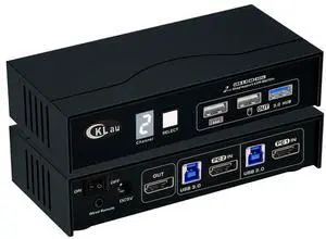 CKLau DP 1.2 Dual Port Displayport KVM Switch with All Input Cables for 2 Computers 1 Monitor Support Digital Display Compatible 4096x2160@60Hz 2560x1440@6144Hz