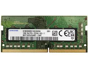 Sam Original 16GB (1x16GB) DDR4 3200MHz PC4-25600 SODIMM 1Rx8 CL22 1.2v Gaming Laptop Notebook Memory Module Upgrade RAM M471A2G43AB2-CWE Adamanta