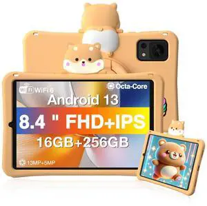 DOOGEE T20 Mini Kids Tablet Android 13 Tablet 8.4 Inch Tablet for Kids, 9GB+128GB/TF 1TB Octa Core, Toddler Tablet with 5060mAh, 13MP+5MP Camera, BT 5.0, WiFi, OTG-Yellow