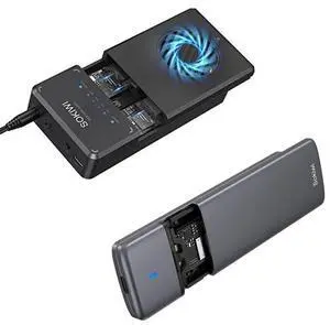 NVMe M.2 SSD Enclosure Tool-Free USB to NVME for M2 SSD 10Gbps NVMe M.2 Enclosure (Fits only NVMe PCIe 2230/2242/2260/2280)