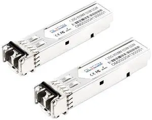 1.25G SFP 1000Base-SX 850nm Industrial MMF Multimode up to 550m Duplex LC DDM for Outdoor Use (2Pack)
