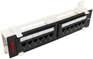 Simply45 12-Port UTP Cat5e Patch Panel - 110 Style, Wall Mount Bracket, Cable Ties & Rack Mount Screws - S45-2512