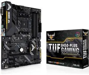 ASUS TUF B450-Plus Gaming Motherboard (ATX) AMD Ryzen 2 AM4 DDR4 HDMI DVI M.2