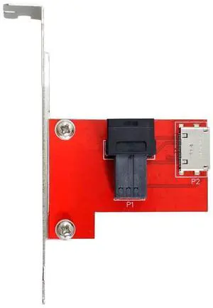 xiwai PCI-Express 4.0 Mini SAS HD SFF-8643 to Oculink SFF-8611 SFF-8612 PCBA Female Adapter with Bracket