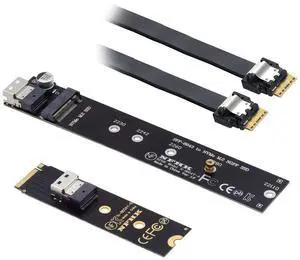 Xiwai NGFF M-Key NVME Male to Female Extension Cable 40cm with SFF-8654 Connector for Mainboard SSD 2280/22110