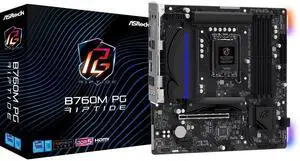 ASRock B760M PG Riptide Intel 12th & 13th Generation CPU (LGA1700) B760 Chipset, DDR5 Micro ATX Motherboard