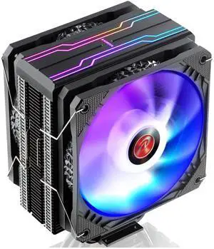RAIJINTEK ELEOS 12 Duo RBW CPU Air Cooler, Dual 120mm PWM Fans, 4 Copper Direct Contact Heat Pipes, 5V Addressable RGB Lights, for Intel/AMD Ryzen Socket, Compatible with LGA 1700