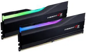 G.SKILL Trident Z5 RGB Series (Intel XMP 3.0) DDR5 RAM 32GB (2x16GB) 6800MT/s CL34-45-45-108 1.40V Desktop Computer Memory UDIMM - Matte Black (F5-6800J3445G16GX2-TZ5RK)