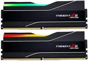 G.SKILL Trident Z5 Neo RGB Series (AMD Expo) DDR5 RAM 32GB (2x16GB) 5600MT/s CL30-36-36-89 1.25V Desktop Computer Memory UDIMM - Matte Black (F5-5600J3036D16GX2-TZ5NR)