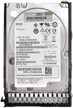 Enterprise Hard Drive Replacement for 872479-B21 Compatible with HPE 1.2TB 10K 12G SAS DS G9 G10 872737-001 876938-002with Tray