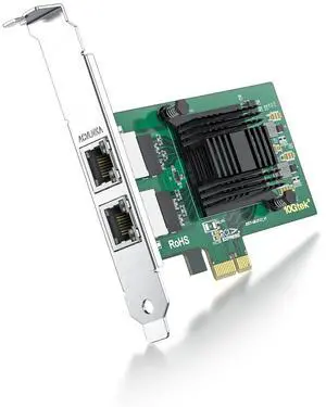 ipolex Dual-Port PCIe NIC - 1.25G Gigabit Ethernet Server Adapter Network Card, with Intel 82571 Controller, Dual RJ45 Ports, Support Windows/Centos/RHEL/Ubuntu/Debian/Freebsd/VMware