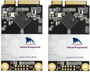mSATA SSD 128GB SHARKSPEED Plus Internal Mini SATA SSD Drive 3D NAND Solid State Drive for Mini PC Notebooks Tablets PC[mSATA 128GB(2Packs)]