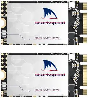 2242 NGFF 128GB M.2 SSD SHARKSPEED Plus Internal M2 SSD 3D NAND SATA III 6 Gb/s,Solid State Drive for Notebooks Desktop PC [M.2 2242 128GB(2Packs)]