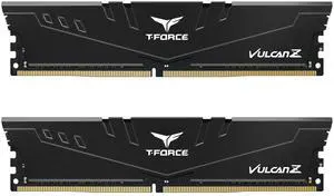 TEAMGROUP T-Force Vulcan Z DDR4 16GB Kit (2x8GB) 3200MHz (PC4-25600) CL16 Desktop Memory Module Ram Black TLZBD416G3200HC16FDC01
