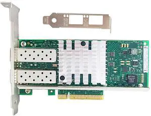 10Gb Network Card Dual SFP+ Ports PCIEx8 Ethernet Converged Server Compatible Intel X520-DA2 82599ES Chip Support Windows 7/8/10/11/Visa,Server/Linux/VMware