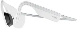 SHOKZ OpenMove - Open-Ear Bluetooth Sport Headphones, Bone Conduction Wireless Earphones, Sweatproof for Running and Workouts, with Sticker Pack(White)