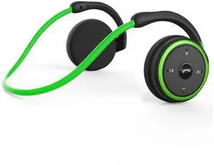 RTUSIA Small Bluetooth Headphones Wrap Around Head - Sports Wireless Headset with Built in Microphone and Crystal-Clear Sound, Foldable and Carried in The Purse, and 12-Hour Battery Life, Green