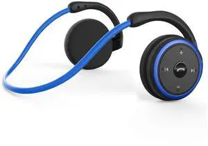 RTUSIA Small Bluetooth Headphones Wrap Around Head - Sports Wireless Headset with Built in Microphone and Crystal-Clear Sound, Foldable and Carried in The Purse, and 12-Hour Battery Life, Blue