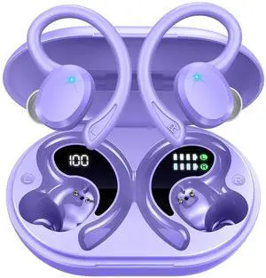 Wireless Earbuds Bluetooth Headphones Sport, Bluetooth 5.3 Earbud 3D HiFi Stereo Over Ear Buds, 48Hrs Earhooks Earphone with Noise Cancelling Mic, IP7 Waterproof Headset for Workout/Running/Gym