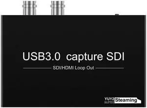 Wiistar SDI Video Capture Card 1080P60fps HDMI/SDI to USB3.0 Audio Video Capture Device with SDI Loopout USB Video Record for Camera Live Streaming