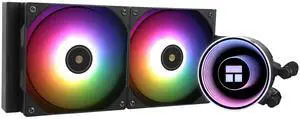 Thermalright Frozen Notte 240 Black ARGB V2 Water Cooling CPU Cooler, 240 Specification CPU Liquid Cooler,Double PWM Fans, S-FDB Bearings, Suitable for AMD:AM4/AM5, Intel LGA 1851/1700/115X/1200/2011