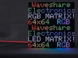 waveshare RGB Full Color LED Matrix Panel 64x64, 4096 RGB LEDs, 2mm Pitch, Adjustable Brightness, Display Text, Colorful Image, Animation,Compatible with Raspberry Pi/Raspberry Pi Pico / ESP32