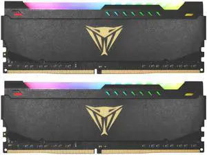 Patriot Viper Steel RGB DDR4 RAM 16GB (2X8GB) 3600MT/s CL18 1.35v UDIMM Desktop Gaming Memory Kit Compatible with XMP - PVSR416G360C8K