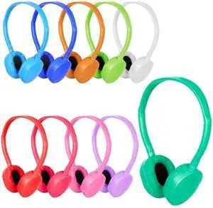 OSSZIT Classroom Kids Headphones Bulk 20 Pack Class Set of Headphones for Students Children Toddler Boys Girls Teen and Adult (10 Colors)