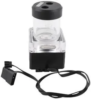 Pump/Reservoir Combo,800L/H PC Water Cooling Integrated Mute,G 1/4" Thread Port PC CPU Water Cooling System Heat Exchanger Tool(12cm-Black)