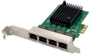 X-MEDIA XM-NA3840 PCI-E 4-Port Quad 10/100/1000Mbps Gigabit Ethernet PCI Express (PCIe x1) Server Network Card/Network Adapter, Realtek RTL8111F Chipset, Windows 11 & Linux Supported
